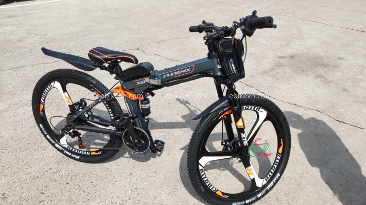 Xe đạp thể thao leo núi trợ lực điện gấp gọn Phoenix 26inch pin rời