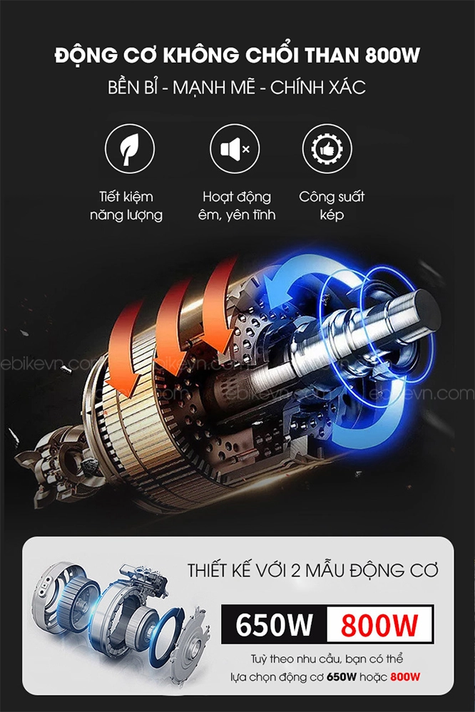 Động cơ không chổi than mạnh mẽ