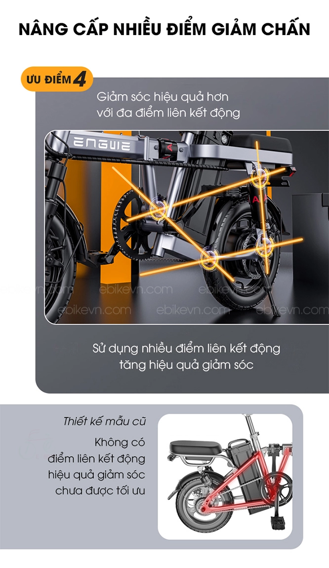 ENGWE T14 sử dụng nhiều điểm liên kết động