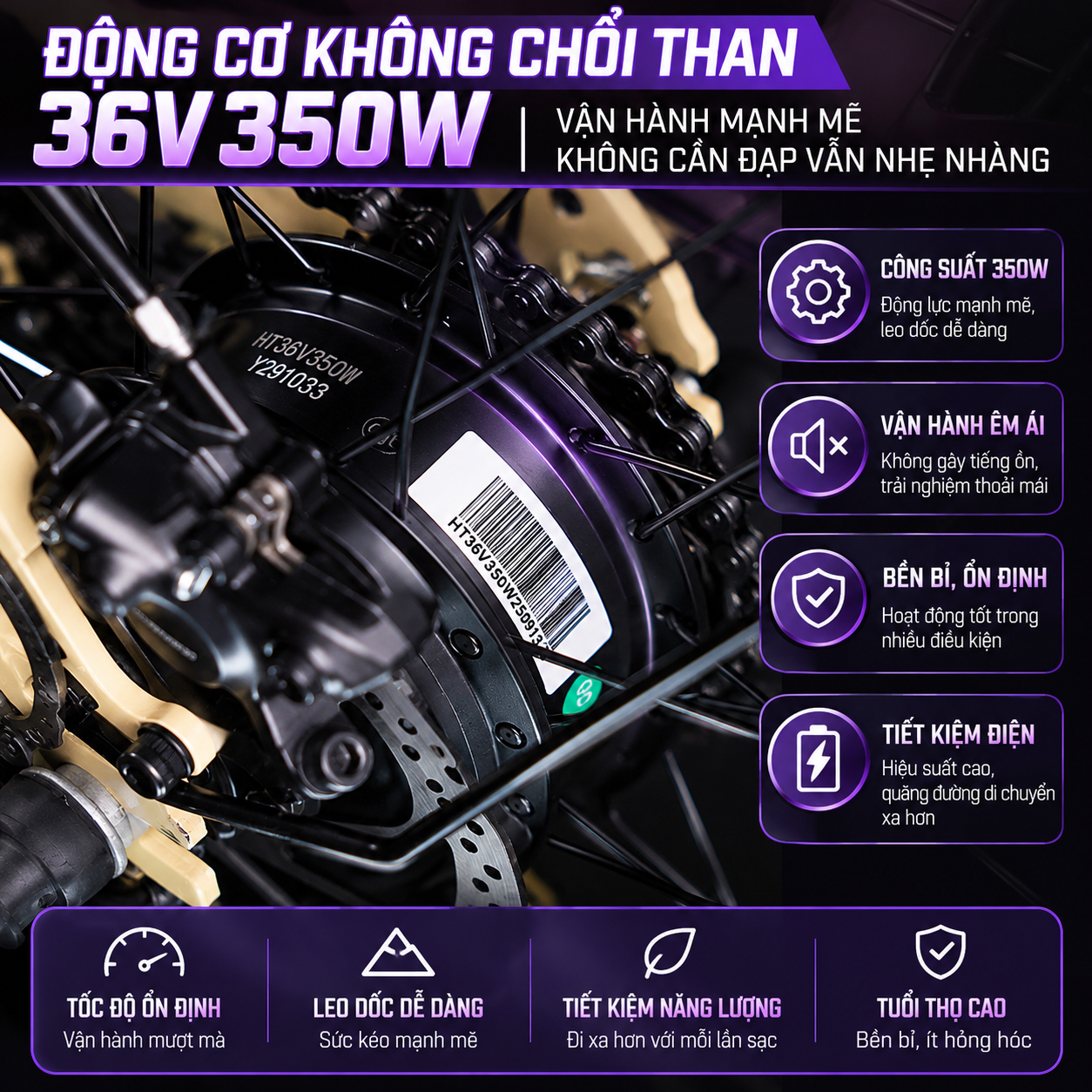 Xe Đạp Trợ Lực Điện Phoenix LS20 26 Động Cơ Xe điện 36v 350w Hiện đại
