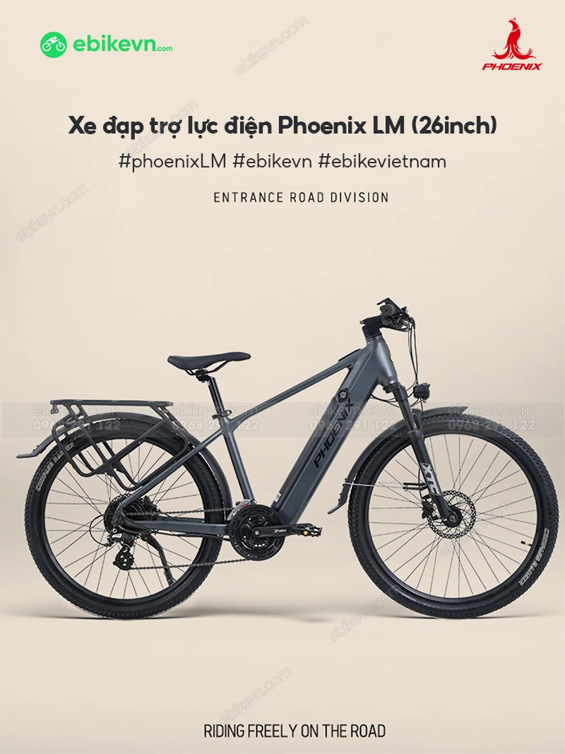 Xe Dap Tro Luc Dien The Thao Phoenix Lm -ebikevn
