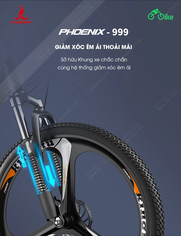 giam xoc Xe dap dien tro luc Phoenix 999 PHOENIX