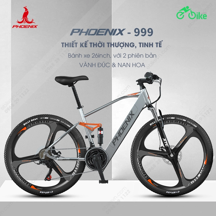 thiet ke Xe dap dien tro luc Phoenix 999 PHOENIX