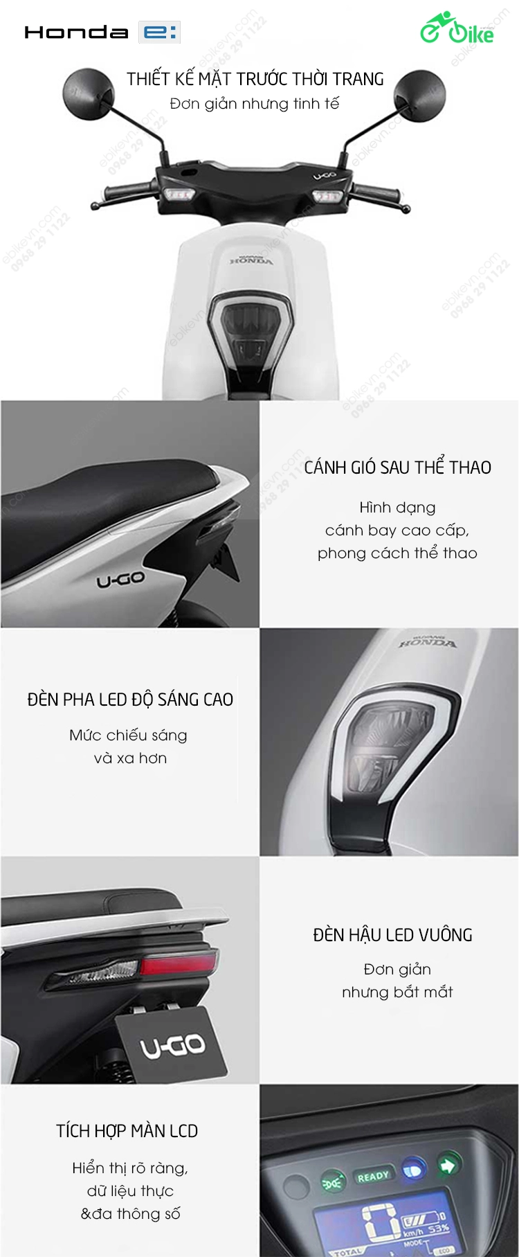 thiet ke Xe dien Honda U GO ebikevn HONDA