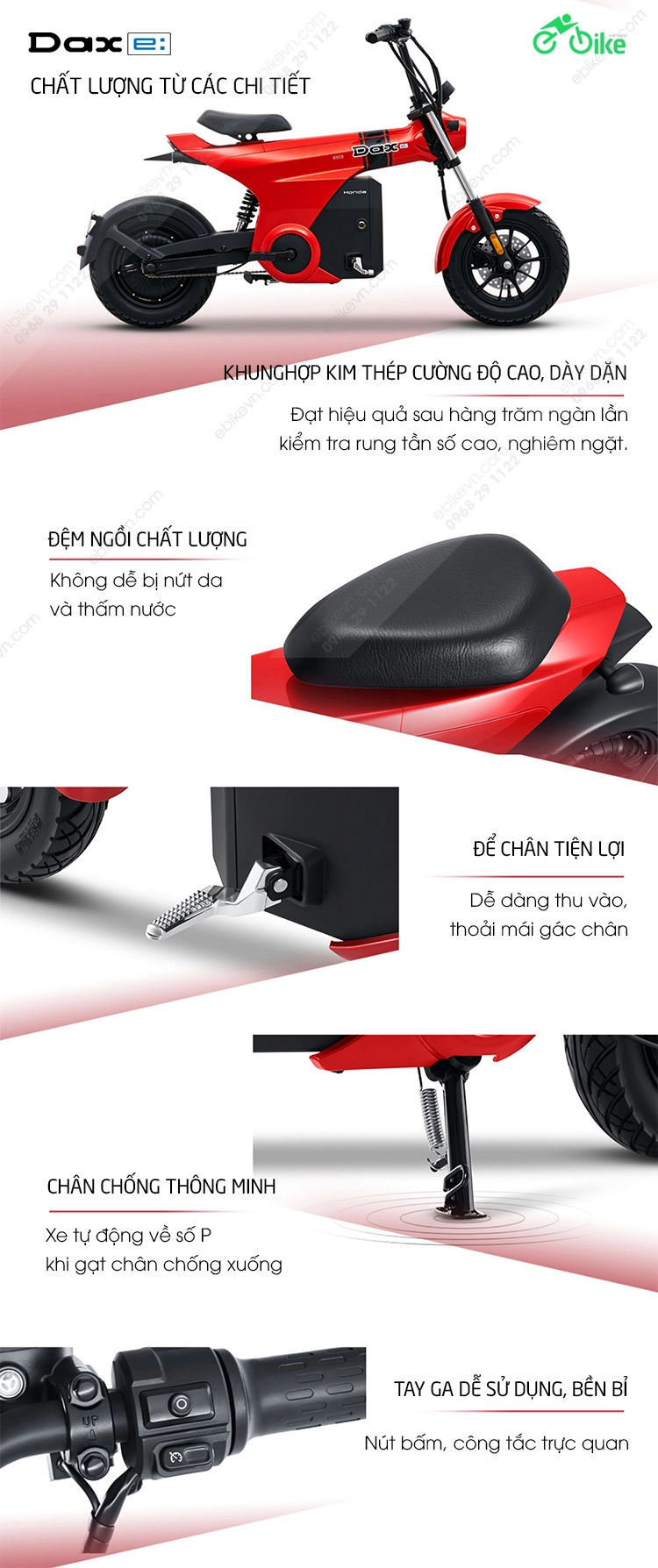 thiet ke toi uu Xe dien Honda Dax e ebikevn HONDA