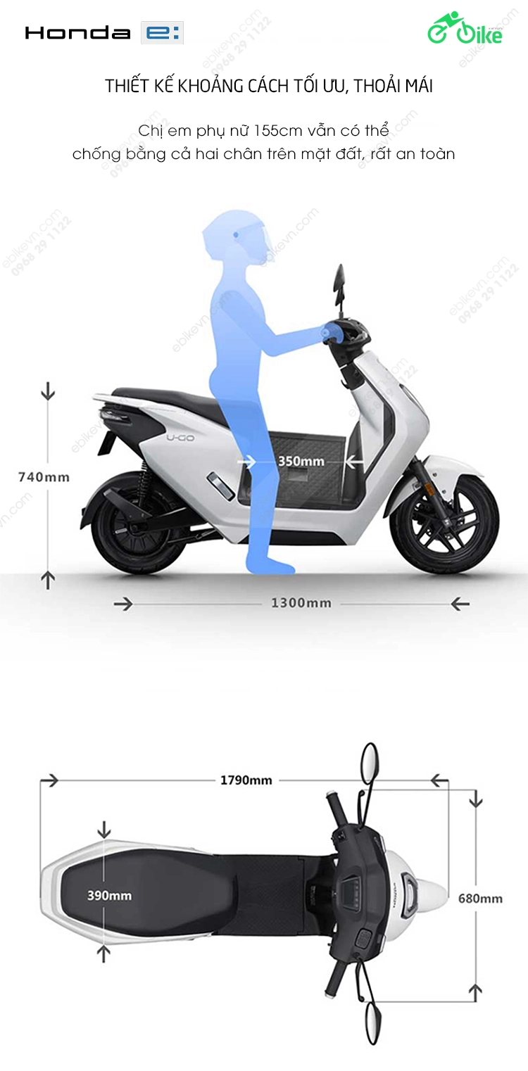 thiet ke toi uu Xe dien Honda U GO ebikevn HONDA