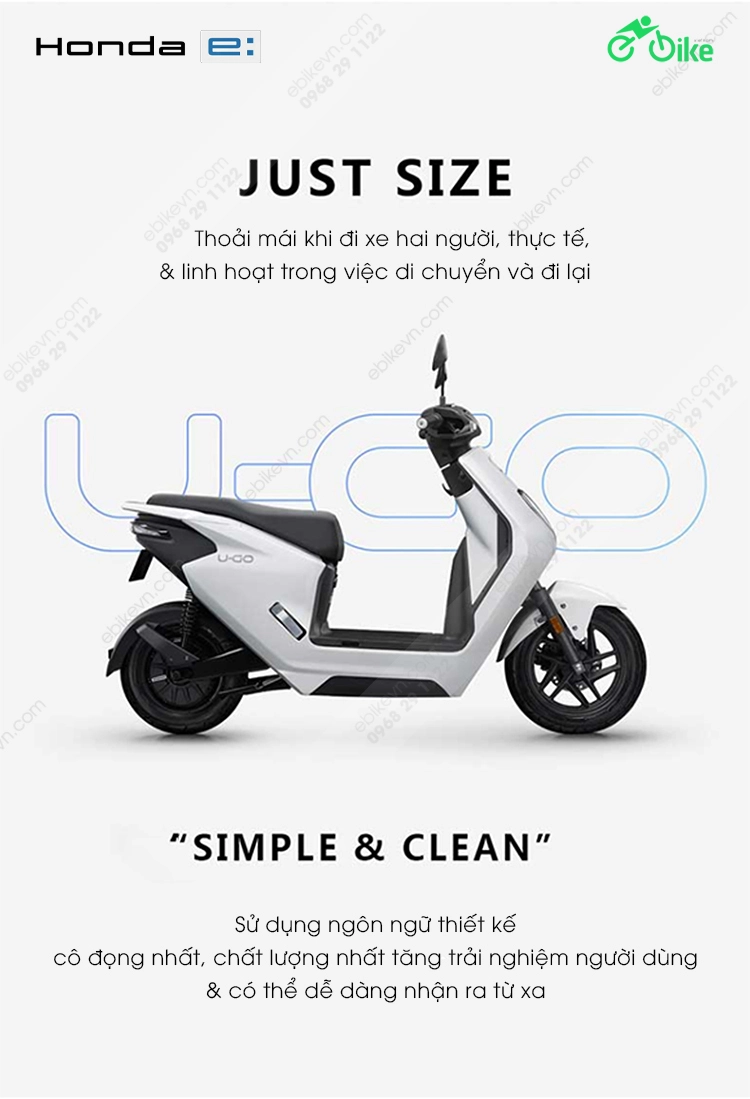 tong quan Xe dien Honda U GO ebikevn HONDA