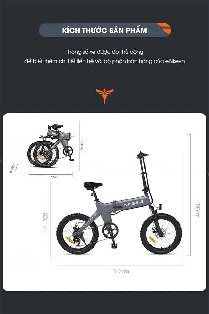Kích thước và hình ảnh thực tế xe ENGWE C20