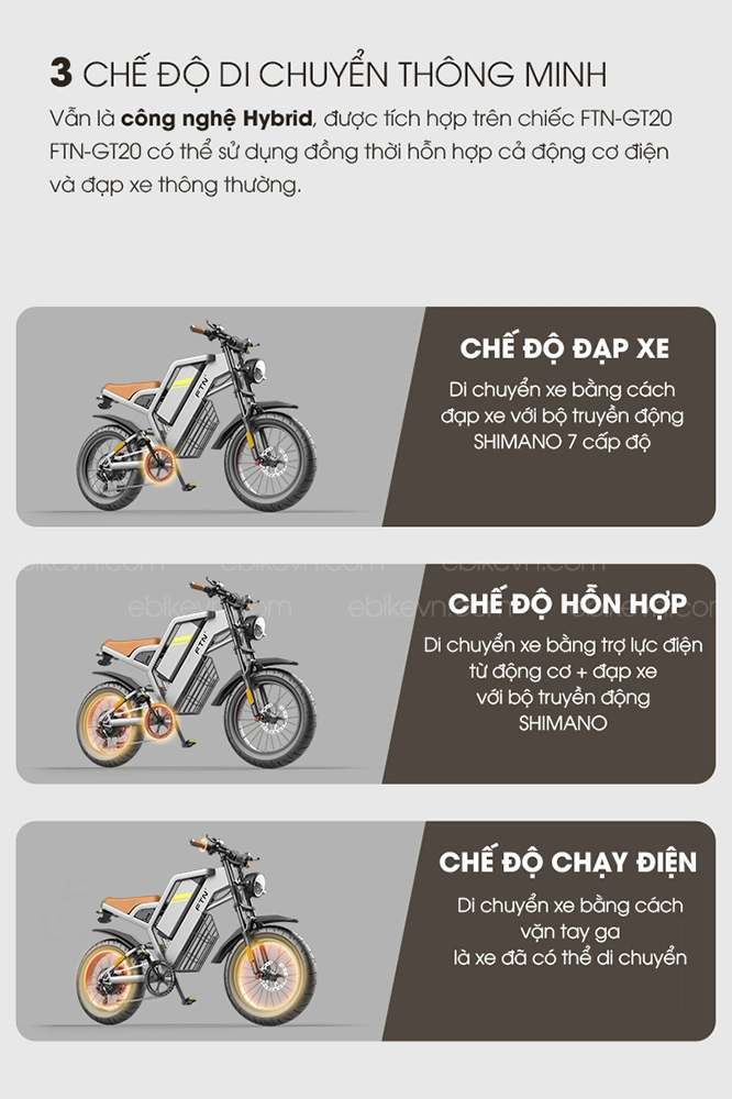 3 chế độ đi chuyển xe thông minh