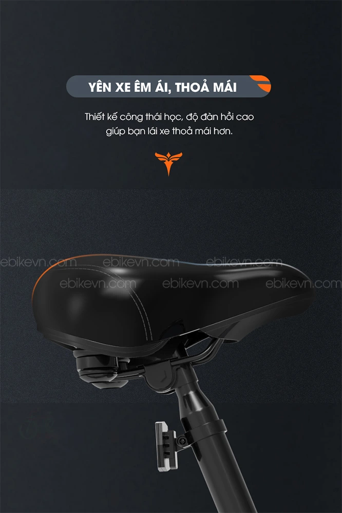 Yên xe êm ái, thoả mái