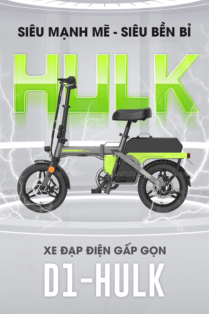 Xe Dap Dien Gap Gon D1 Hulk - Ebikevn (1)