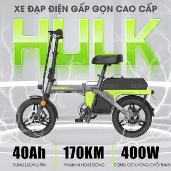 xe dap dien gap gon cao cap D1 Hulk