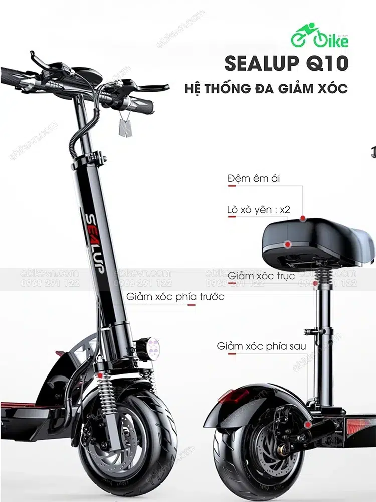 Chi Tiet Sealup Q10 Xe Dien Scooter Tại Ebikevn (1)