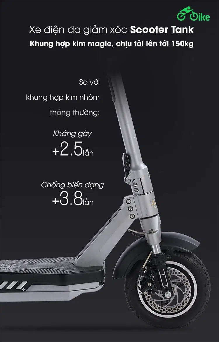 Xe Điện Đa Giảm Xóc Scooter Tank (Hàng Nội Địa Trung) Ebikevn (6)
