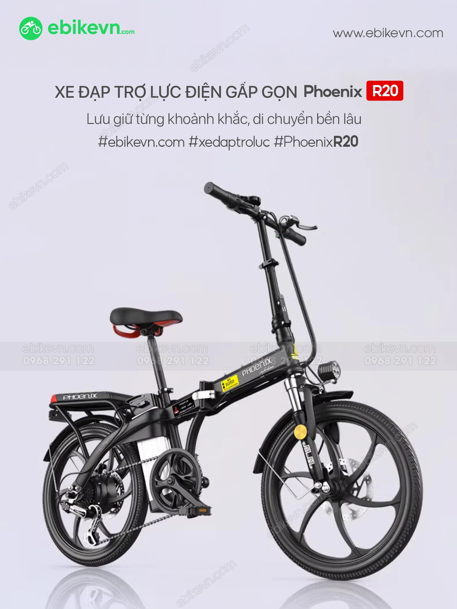 Ebikevietnam - Xe Dap Dien Phoenix R20 - Banh 20inch (1)